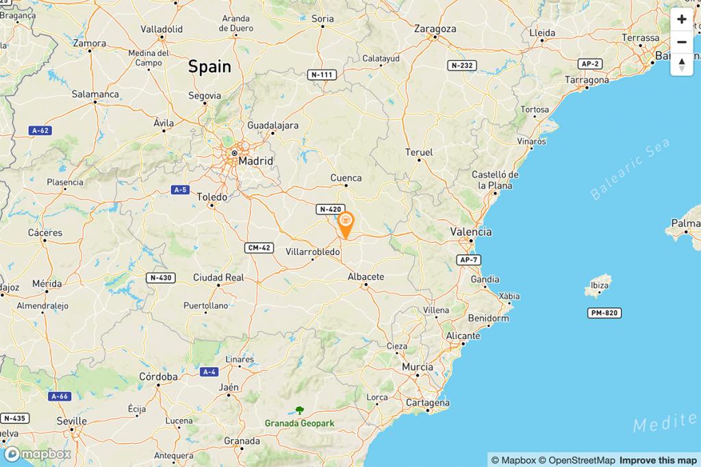 Mapa Parador de Alarcón