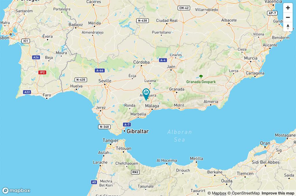 Mapa Parador de Antequera