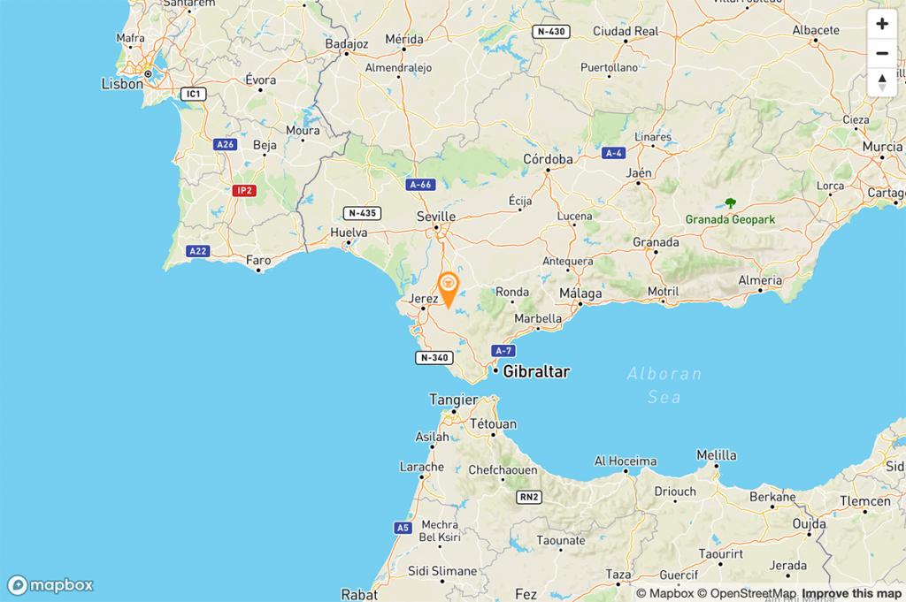 Mapa Parador de Arcos de la Frontera