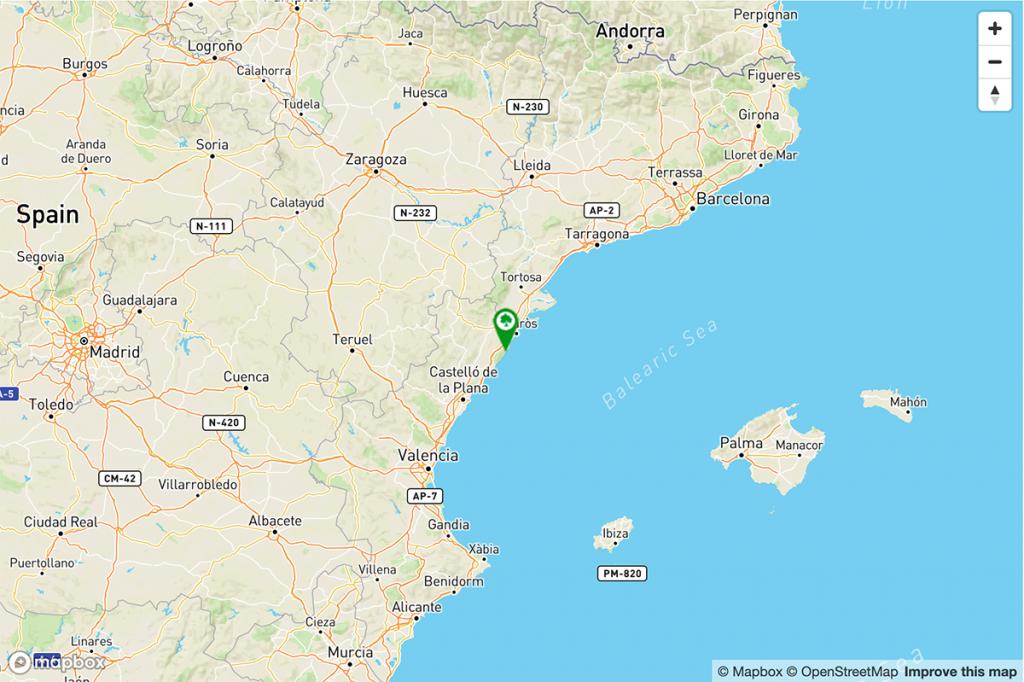 Mapa Parador de Benicarló