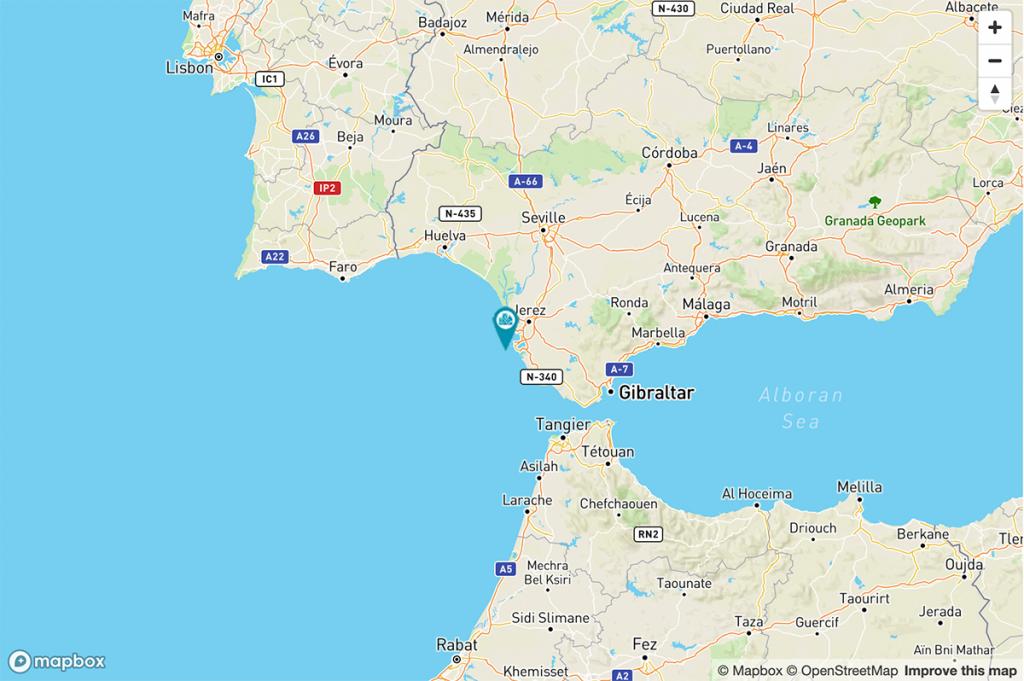 Mapa Parador de Cádiz