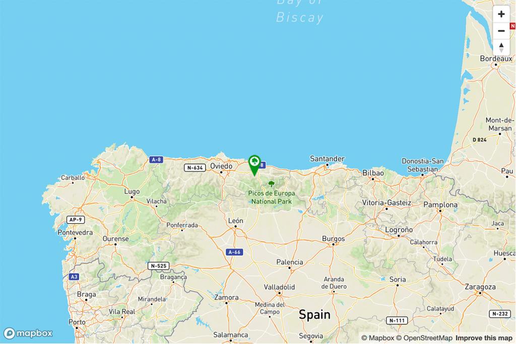 Mapa Parador de Cangas de Onís