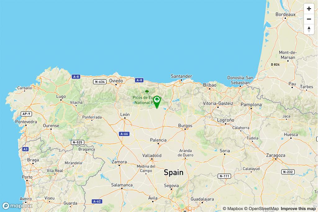Mapa Parador de Cervera De Pisuerga