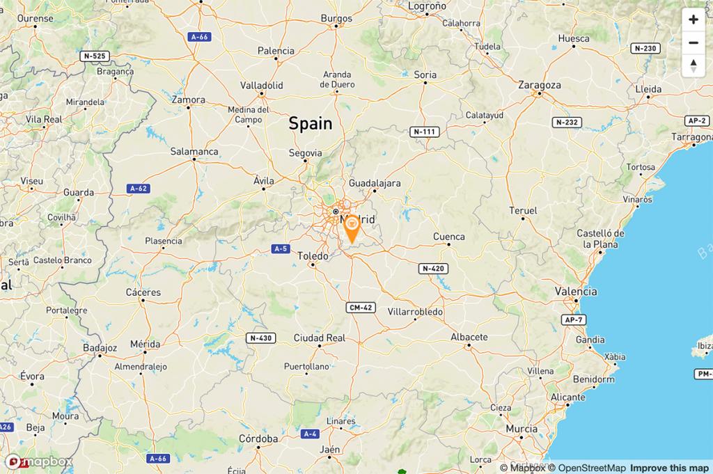 Mapa Parador de Chinchón