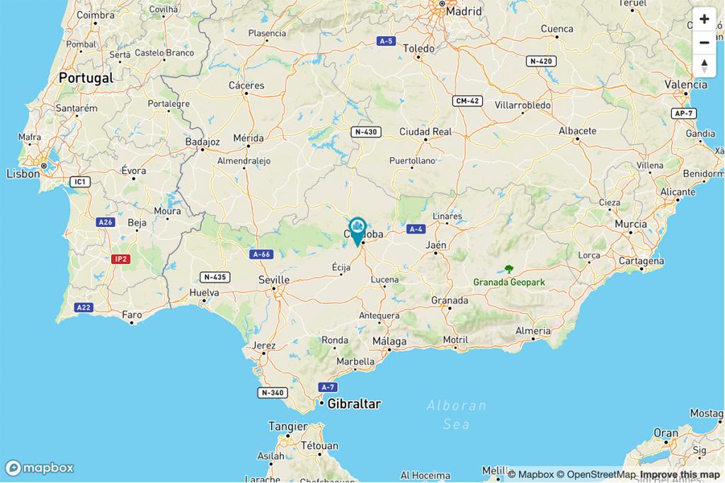 Mapa Parador de Córdoba