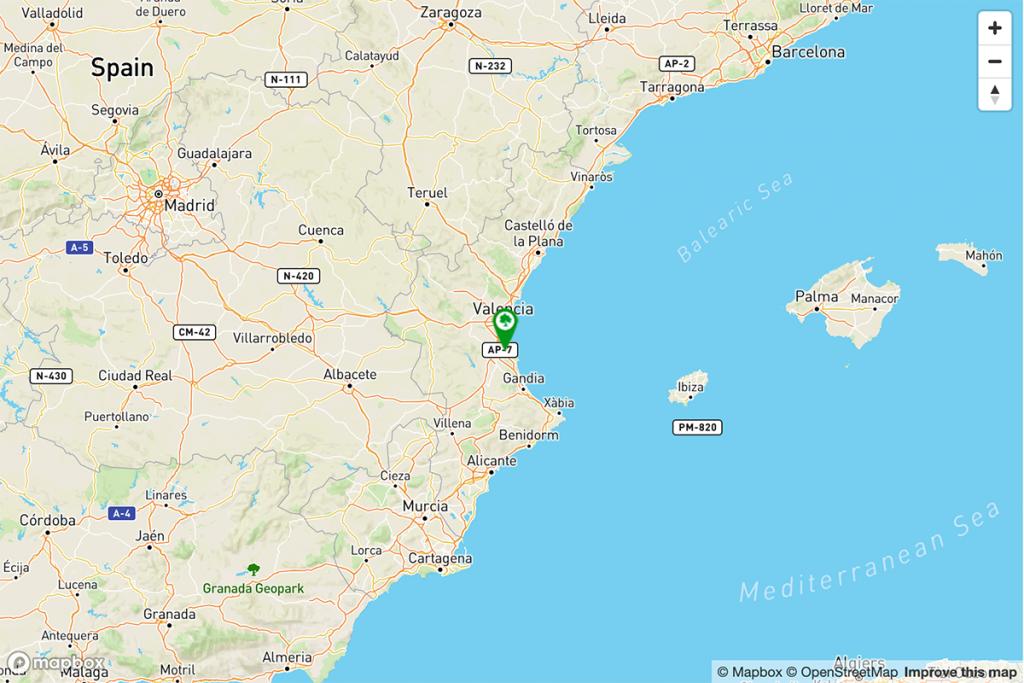Mapa Parador de El Saler