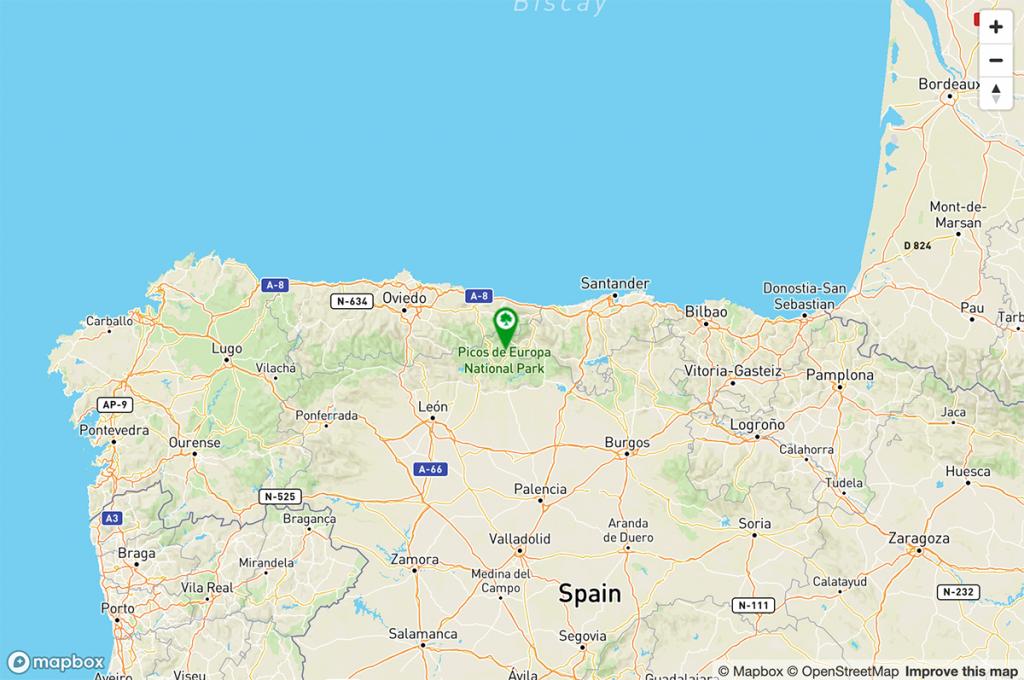 Mapa Parador de Fuente Dé
