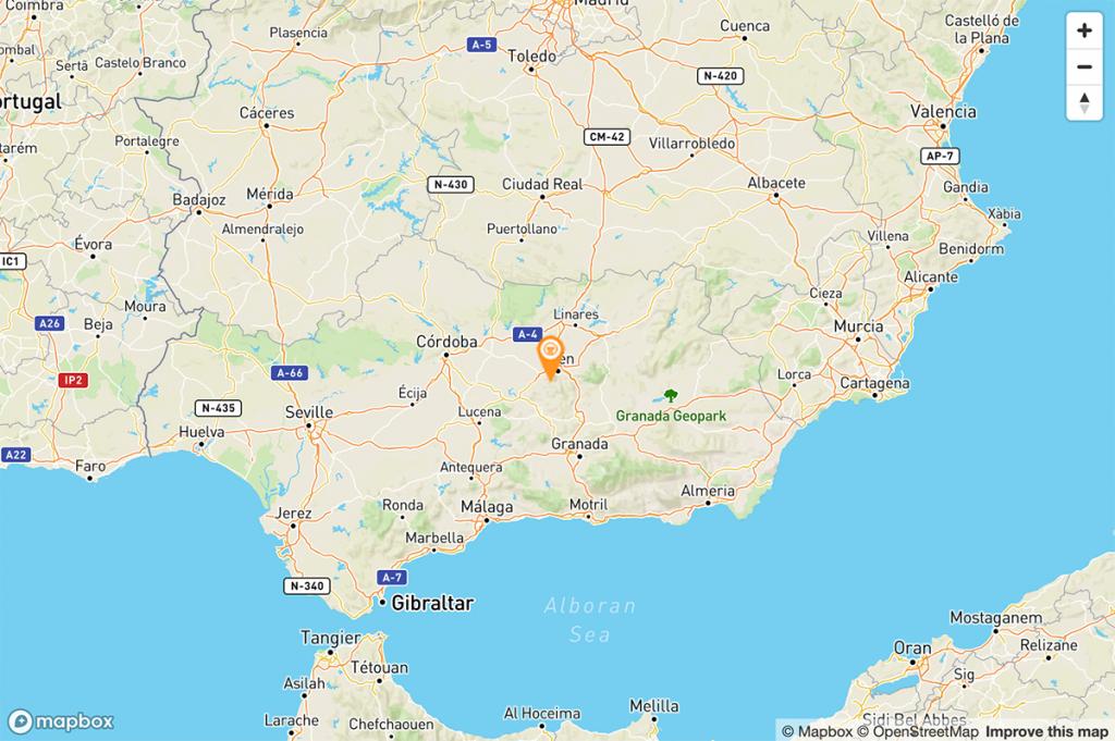 Mapa Parador de Jaén