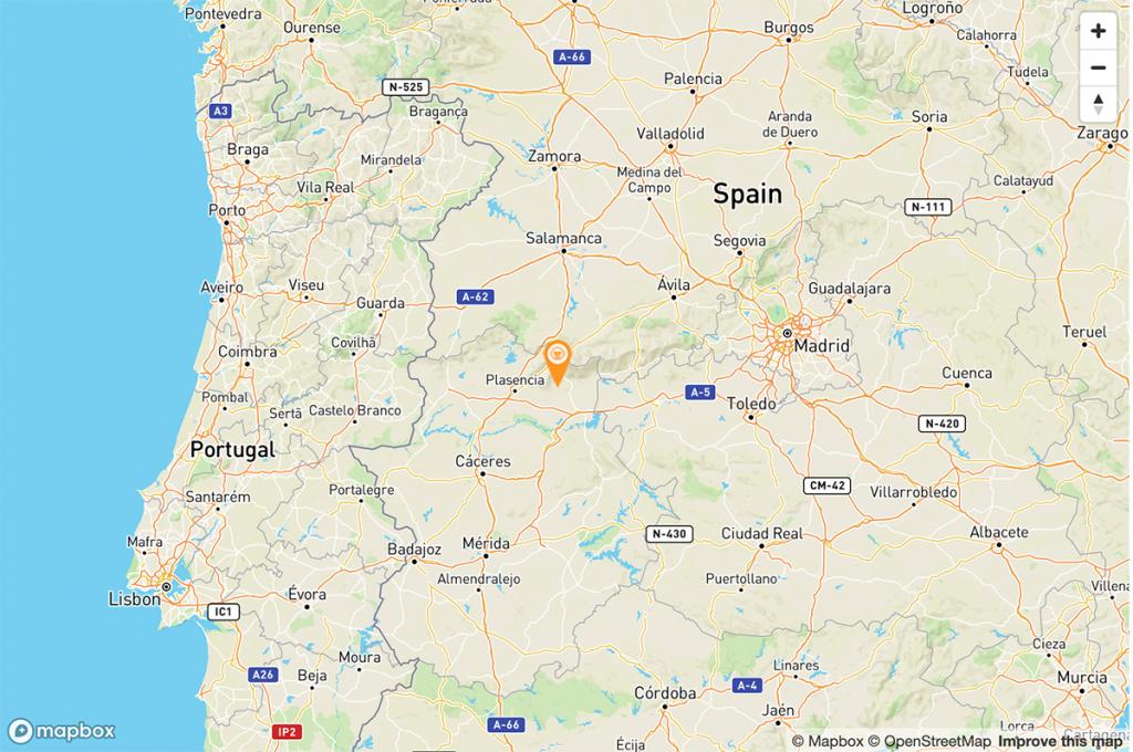 Mapa Parador de Jarandilla de la Vera