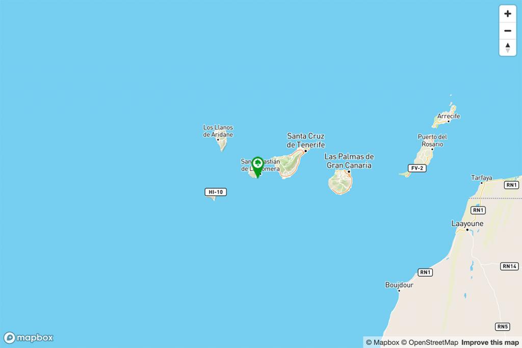 Mapa Parador de La Gomera