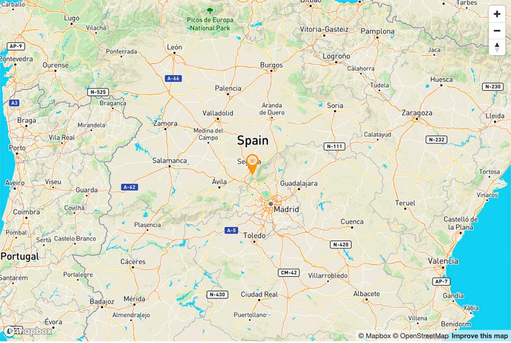 Mapa Parador de La Granja