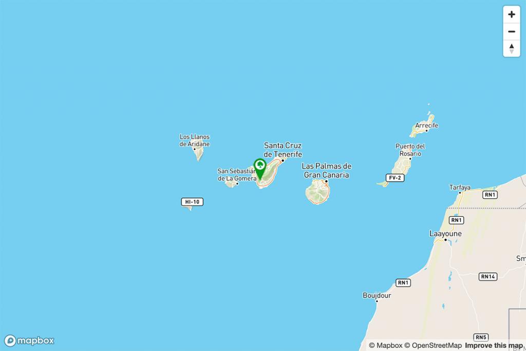 Mapa Parador de Las Cañadas del Teide