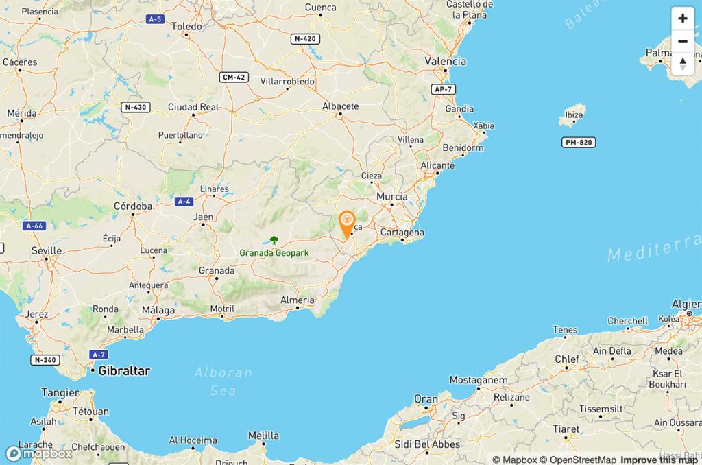 Mapa Parador de Lorca