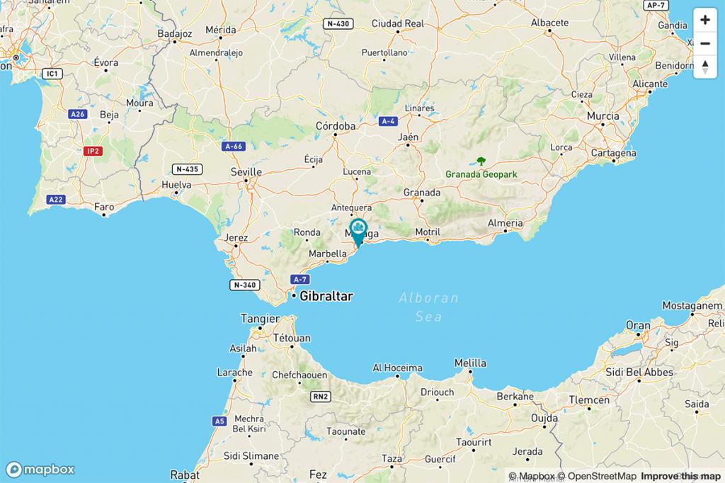 Mapa Parador de Málaga Gibralfaro