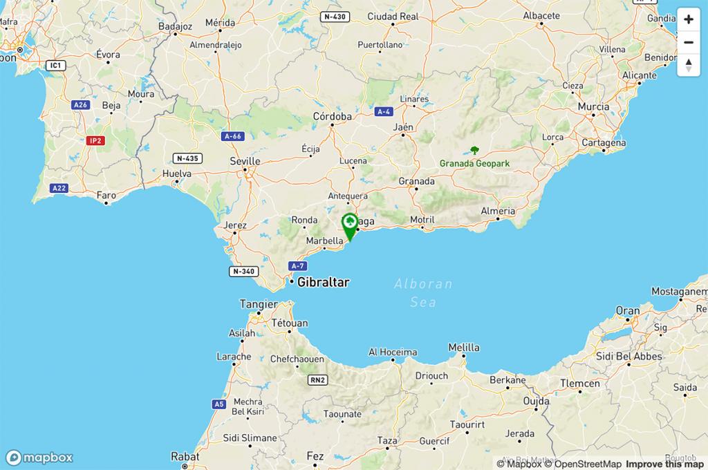 Mapa Parador de Málaga Golf