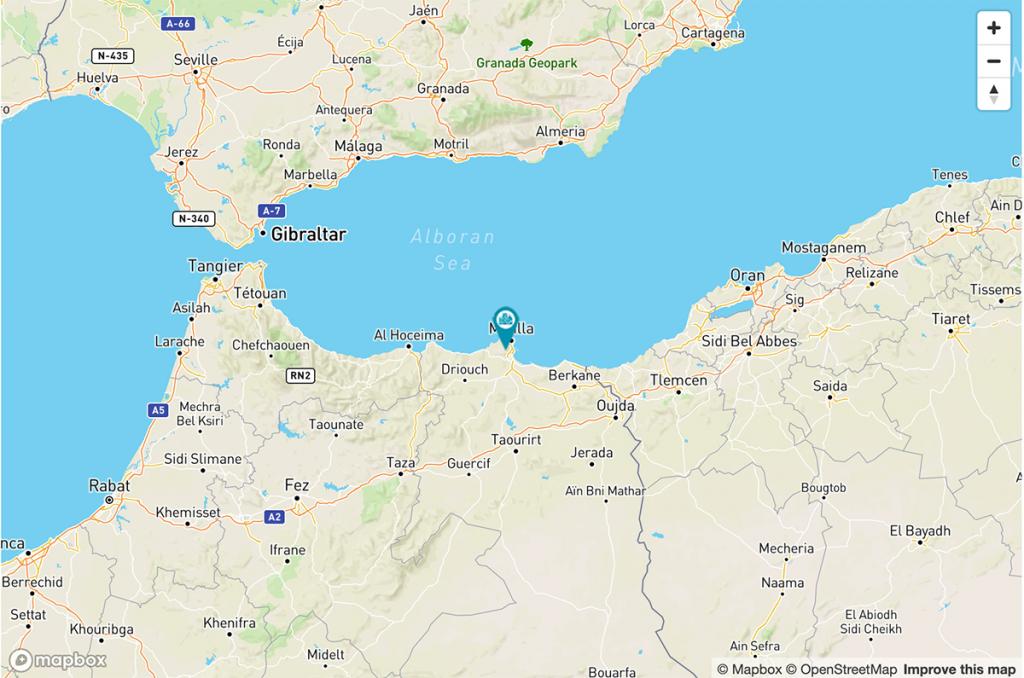 Mapa Parador de Melilla