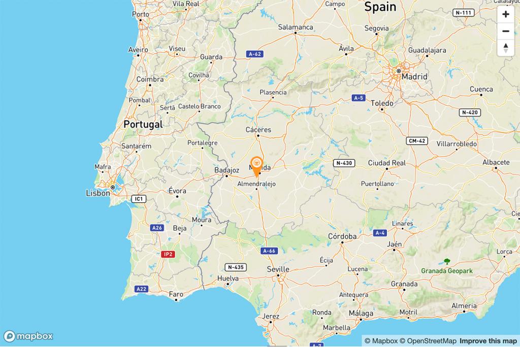 Mapa Parador de Mérida