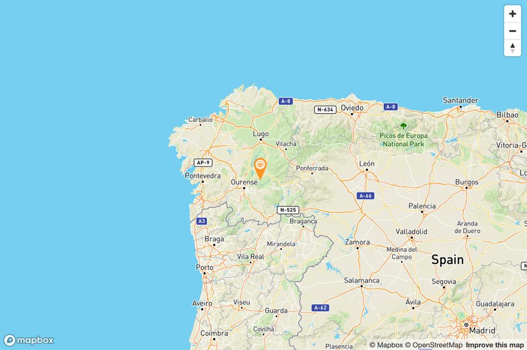 Mapa Parador de Monforte de Lemos