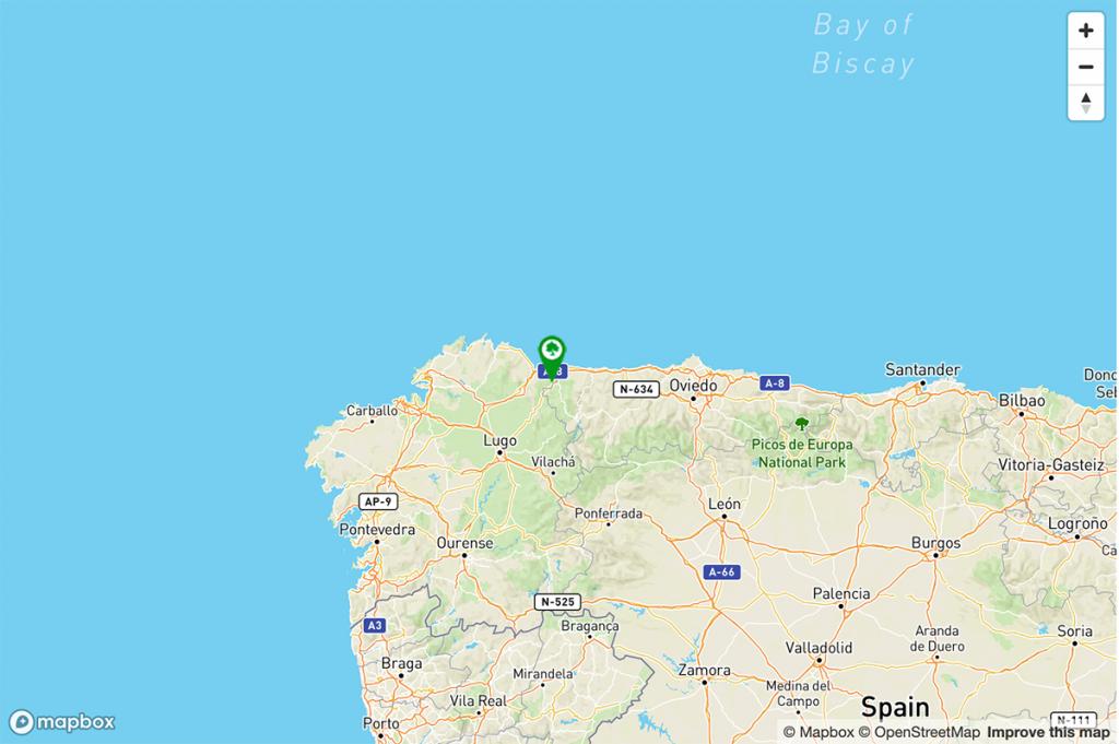 Mapa Parador de Ribadeo