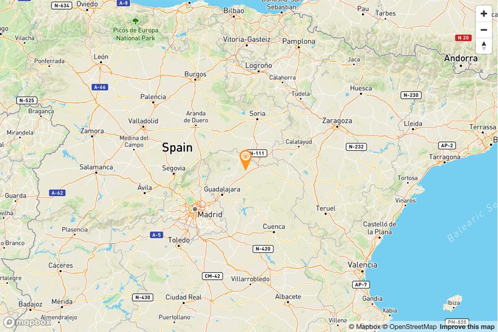Mapa Parador de Sigüenza