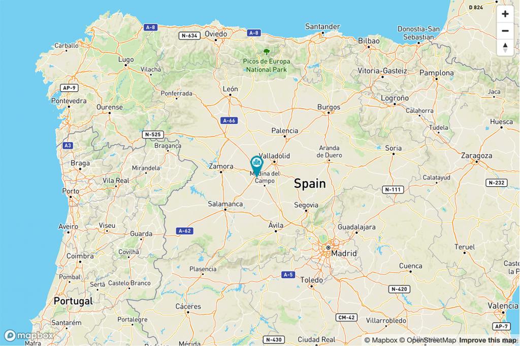 Mapa Parador de Tordesillas