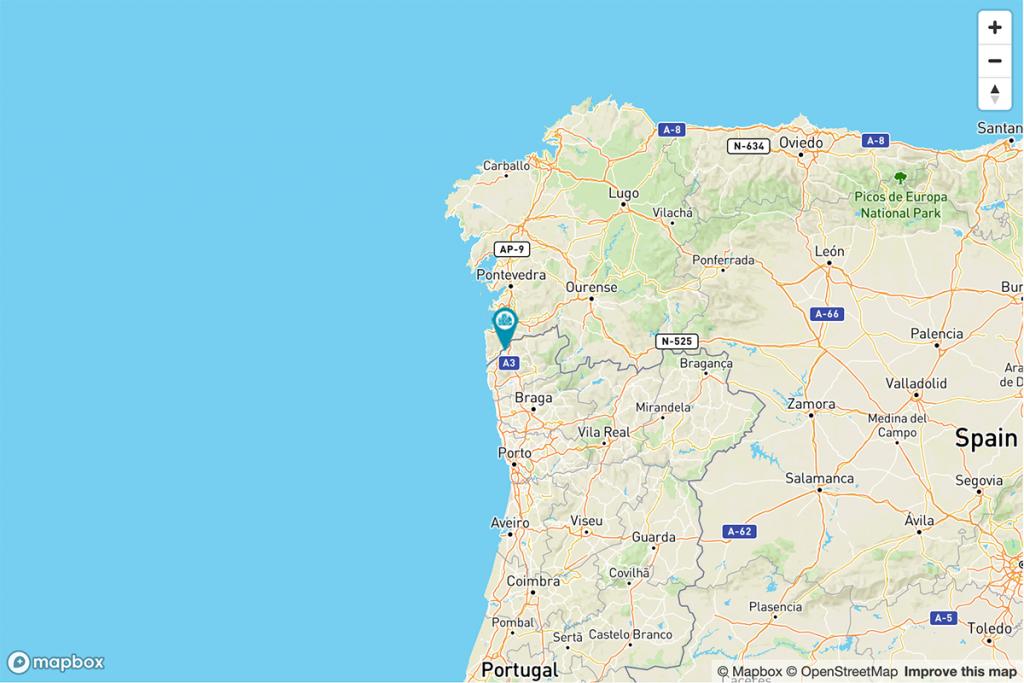 Mapa Parador de Tui