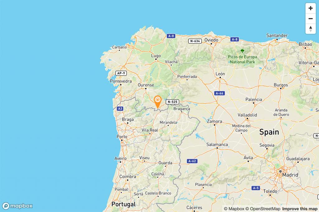 Mapa Parador de Verín