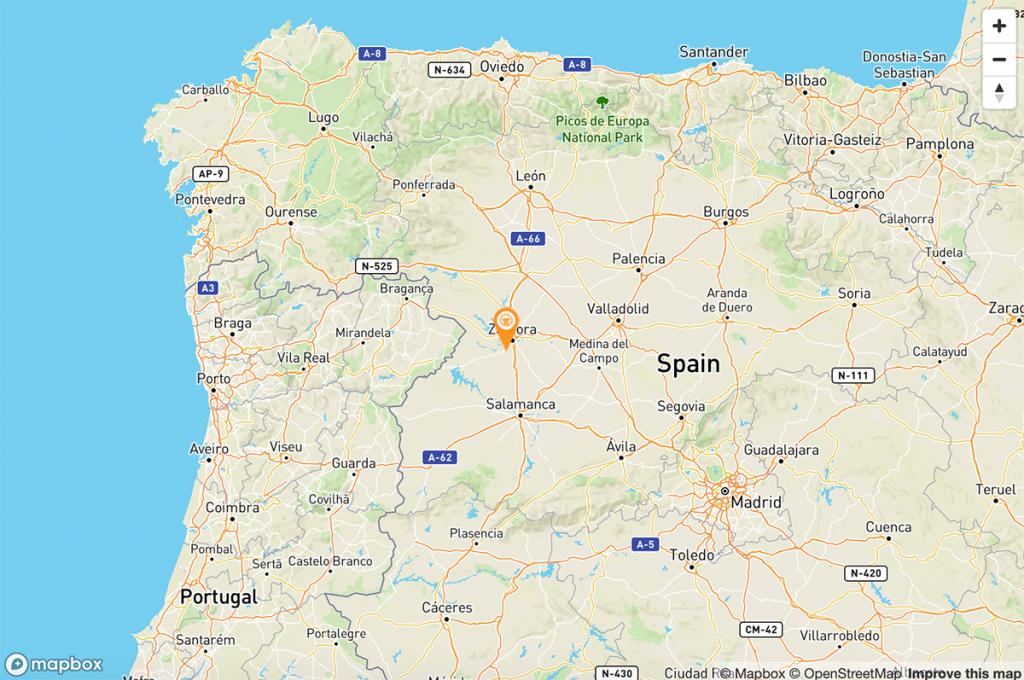 Mapa Parador de Zamora