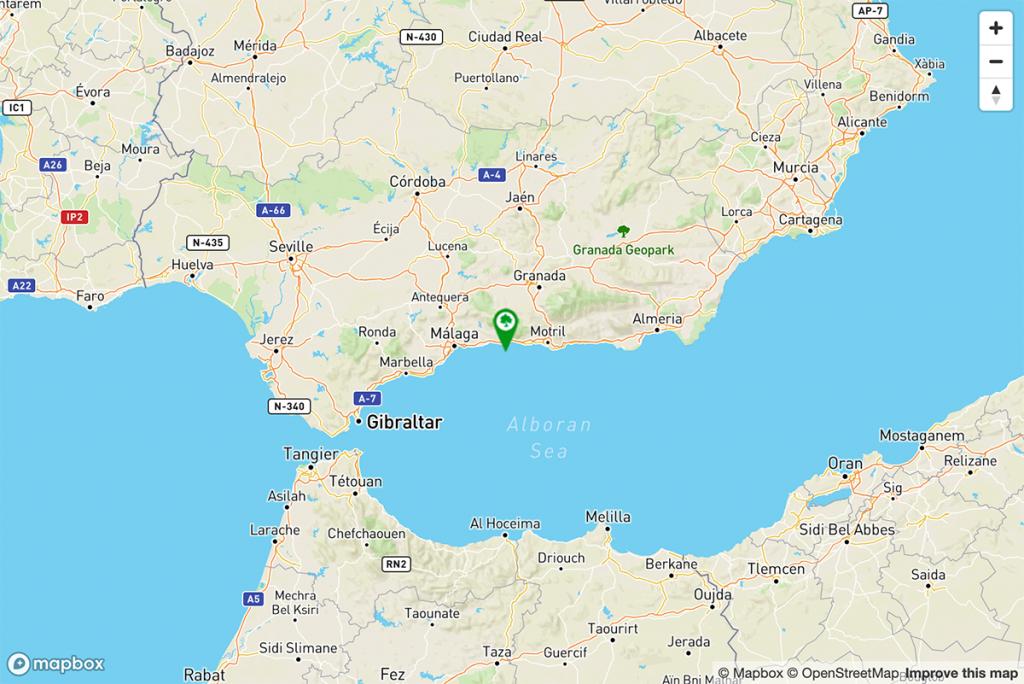 Mapa Parador de Nerja